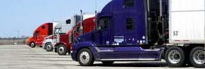 Trucks idling -