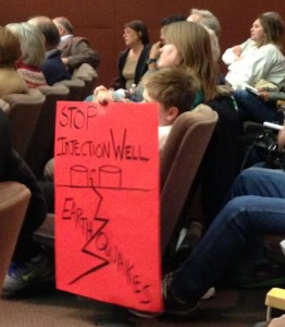 Young witness at RRC Hearing on Seismic Activity in North Texas - Photo by Sierra Club