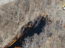 2014 Mid Valley Oil Spill in Michigan Nature Preserve - Photo from Huffington Post.jpg